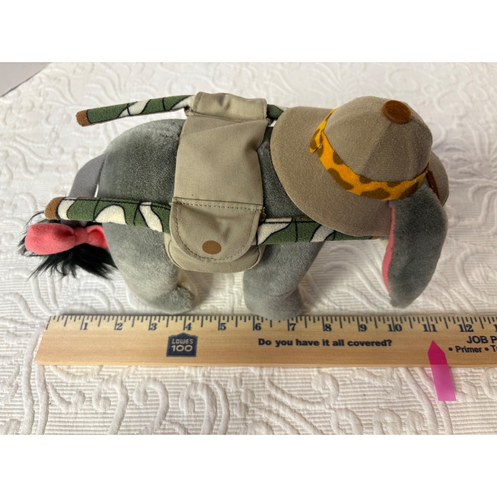 Disney Eeyore Plush Animal Toy Safari Adventure Hat Saddle Backpack 11 inches - Picture 6 of 6
